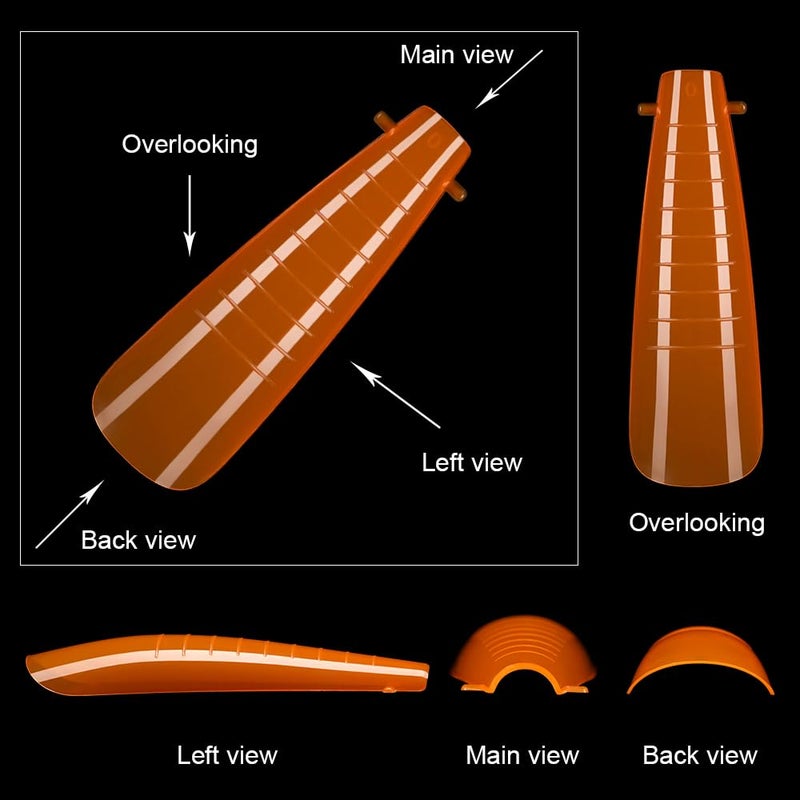 NMKL38 Dual Nail Forms for Poly Nail Gel,12 Shapes Colorful French Nail Forms, Clear Poly Gel Nail Molds for DIY Nails Extension Kit for Salon-Quality Manicures at Home 292 PCS - Image 3